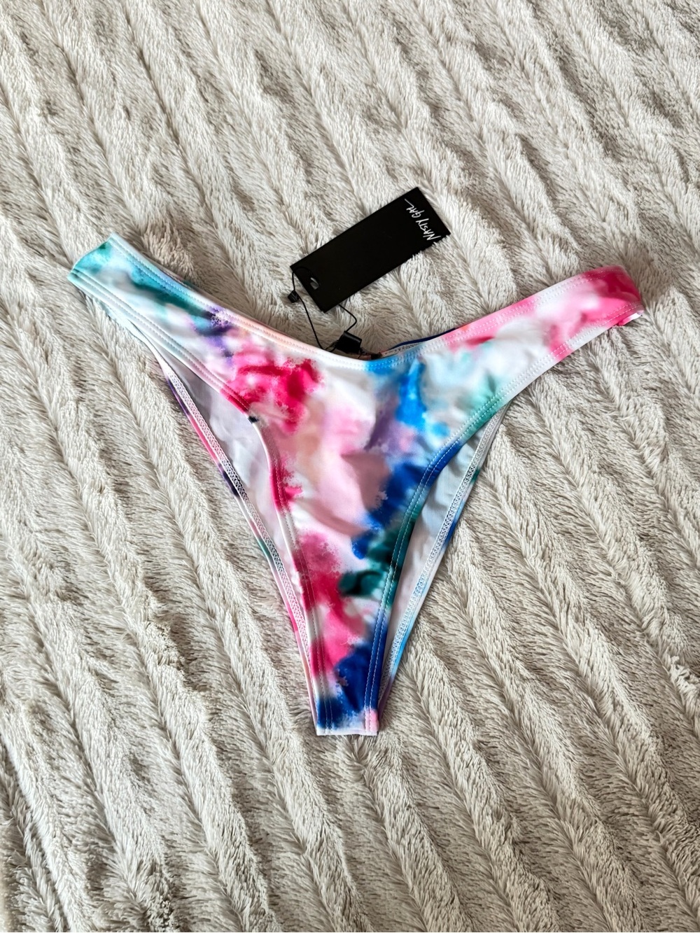 Tie-Dye High-Cut Bikini Bottom